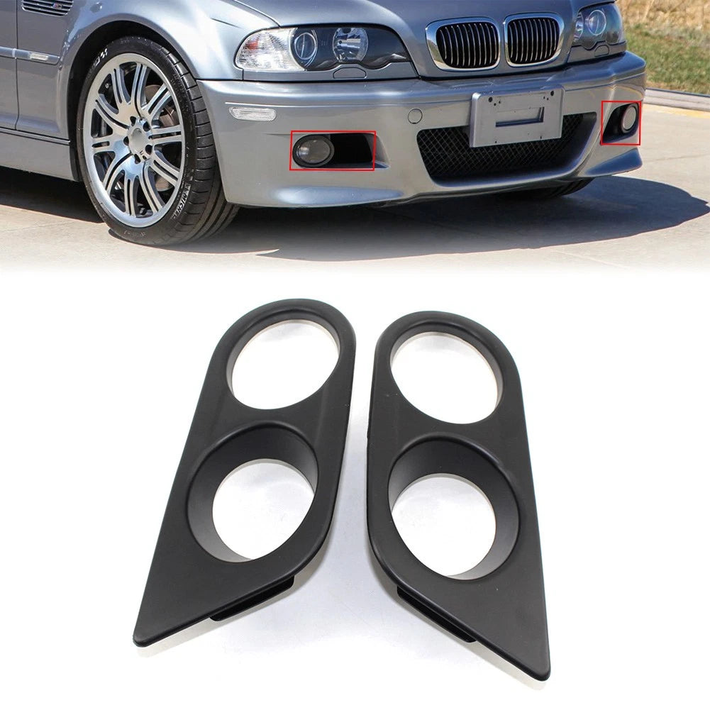 Front Fog Light Cover Grille for BMW E46 M3 (2001–2006) Matte Black