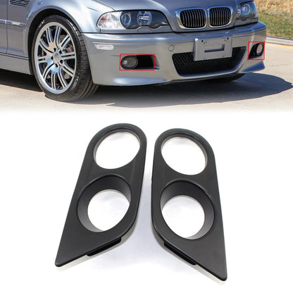 Front Fog Light Cover Grille for BMW E46 M3 (2001–2006) Matte Black