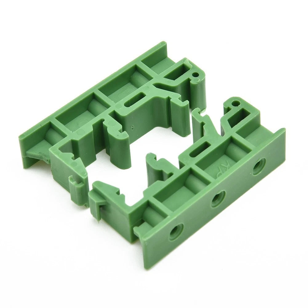 10pcs Green PCB Brackets for DIN 35 Mounting Rails (DRG-01)