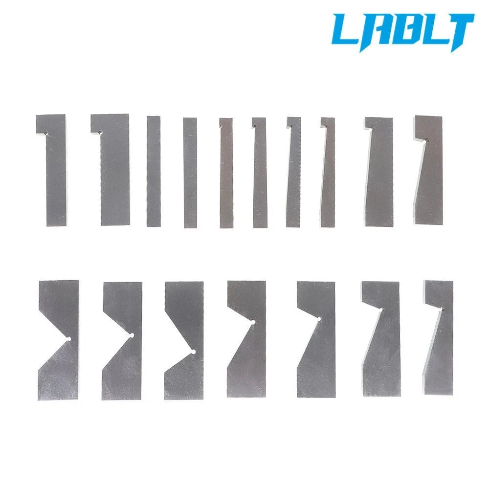 17 Pcs Precision Angle Block Set for Various Applications (1/4 to 45 Degree)