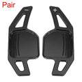 Black Steering Wheel Shift Paddle Cover Set for Audi A3 A4 A5 A6 (2015–2024)