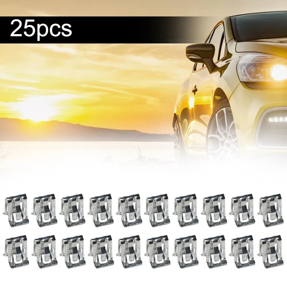 25Pcs Metal Fastener Clips for Car Retainer Moulding