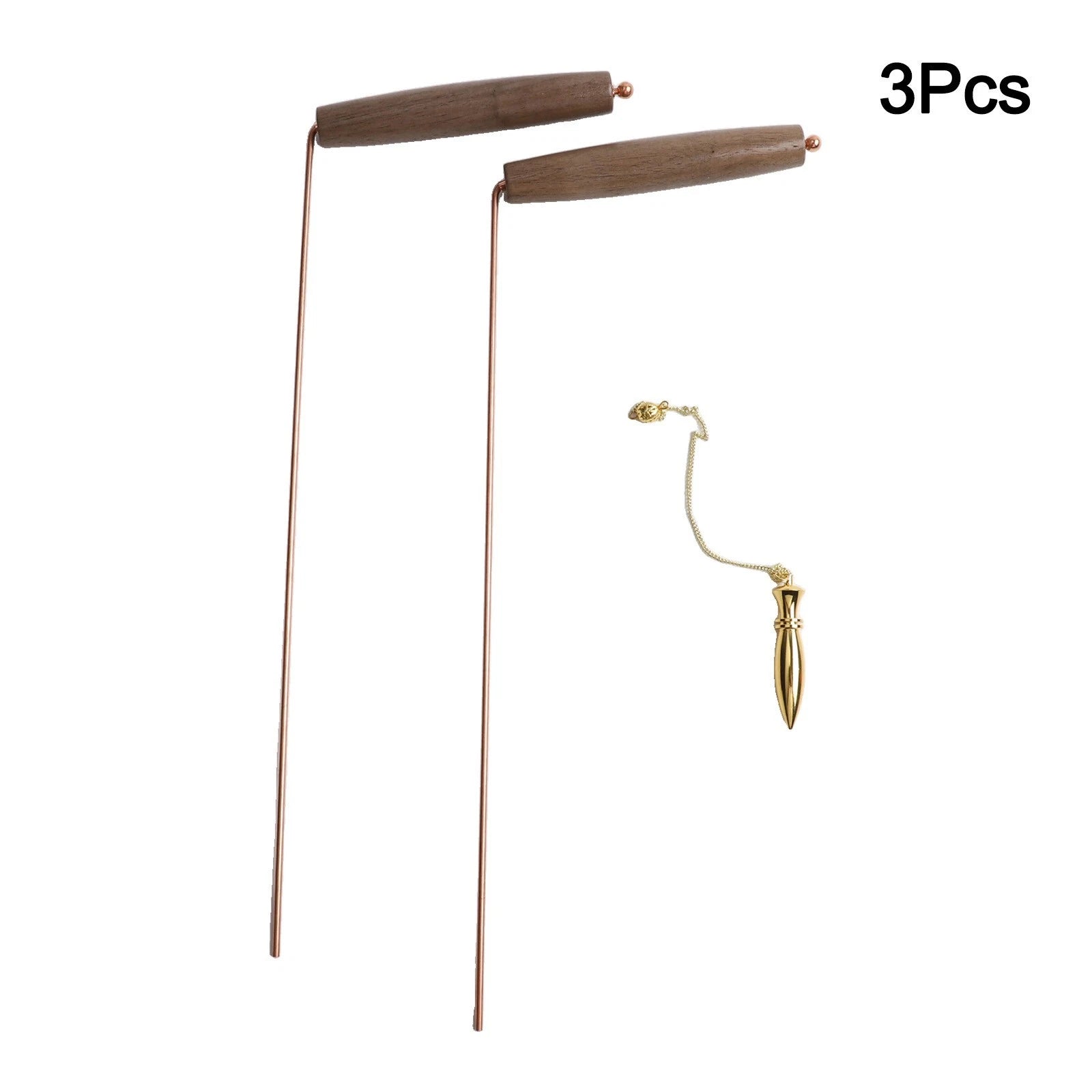 Dowsing Set with Brass Pendulum for Divination Use