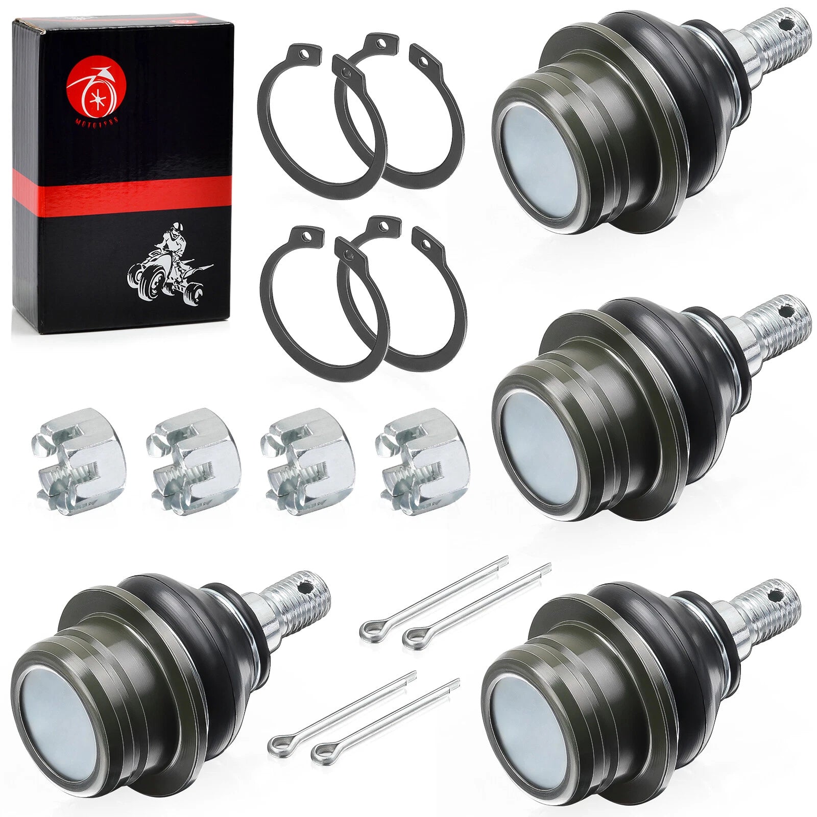 Set of 4 Ball Joints for Suzuki KingQuad 450 500 700 750 4x4 (2005–2023)