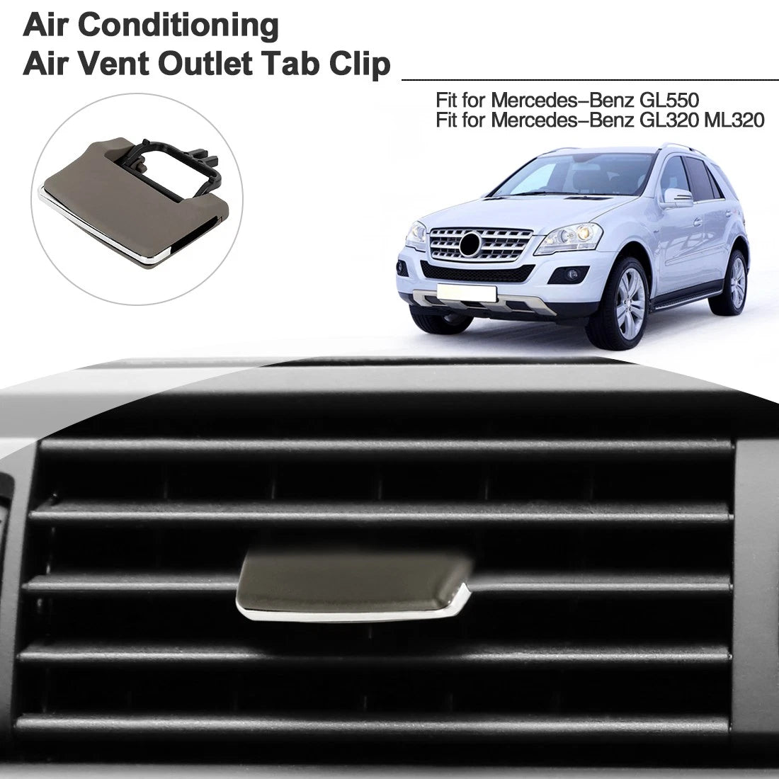 Front A/C Air Vent Outlet Tab Clip Replacement for Mercedes-Benz GL450 (2013–2016)
