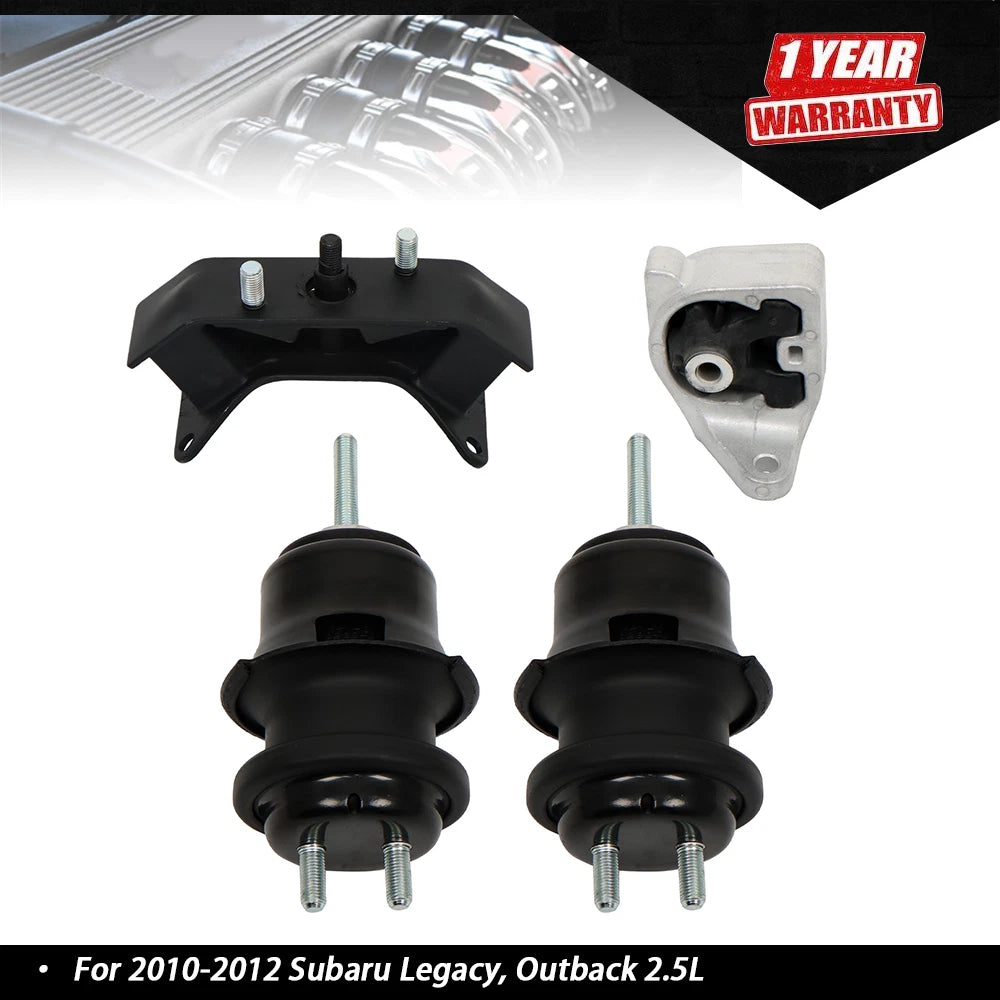 4X Direct Mount Engine & Trans Mounts for Subaru Legacy, Outback (2010–2012) 2.5L