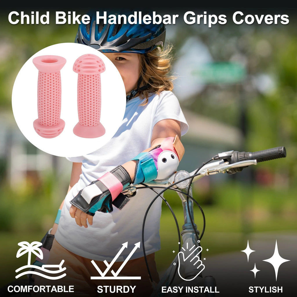 Handlebar Grip Cover 100mm Soft MTB End Grips Protector for Pink (1 Pair)