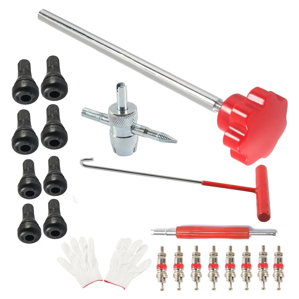 22pcs Quick Change Tire Valve Tool Kit for Various Vehicles (TR413, TR414)