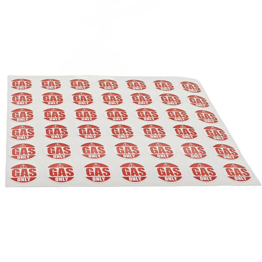 Gas Only Sticker for
