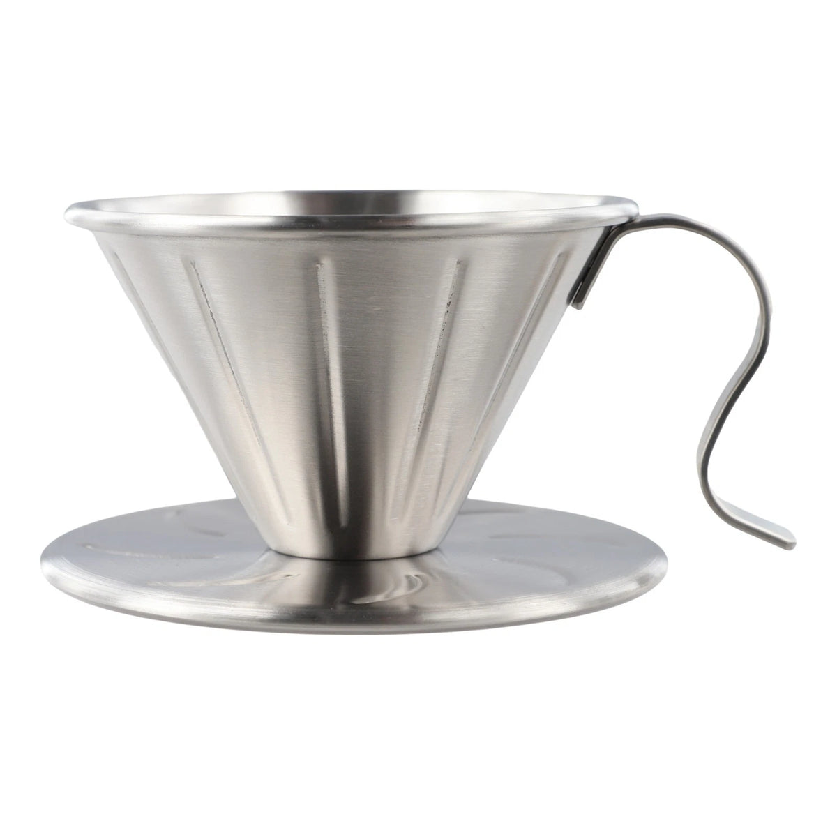 Stainless Steel Coffee Filter Cone with Easy Grip Handle