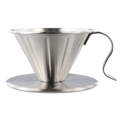Stainless Steel Coffee Filter Cone with Easy Grip Handle