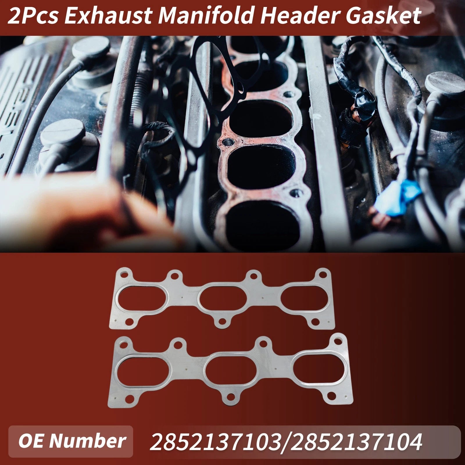 Exhaust Manifold Header Gasket Set for Hyundai Santa Fe (2001–2009)