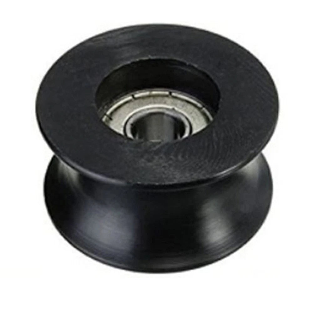 Set of 4 Nylon Coated U Pulleys with Track Ball Bearings for Various Projects