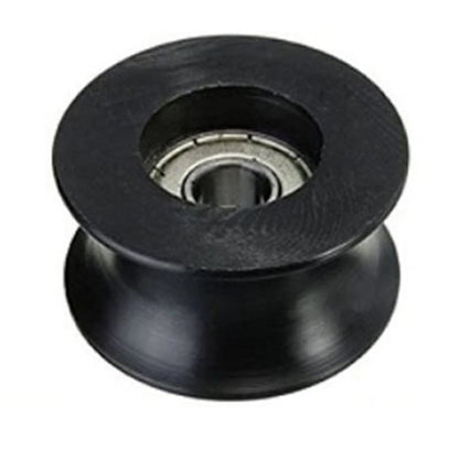 Set of 4 Nylon Coated U Pulleys with Track Ball Bearings for Various Projects
