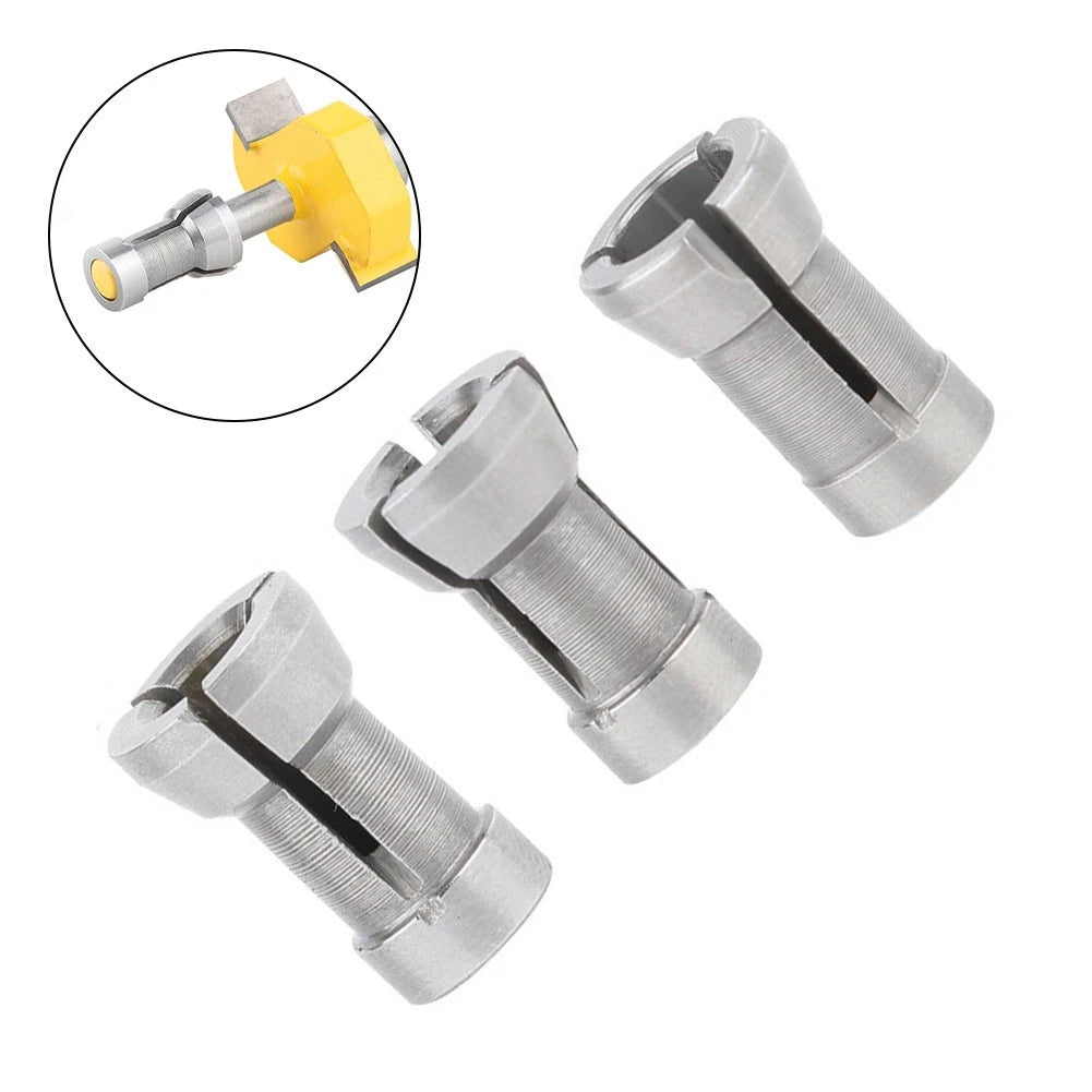 3pcs Router Bit Collet Chuck for Molding Machine (6, 6, 35, 8mm)
