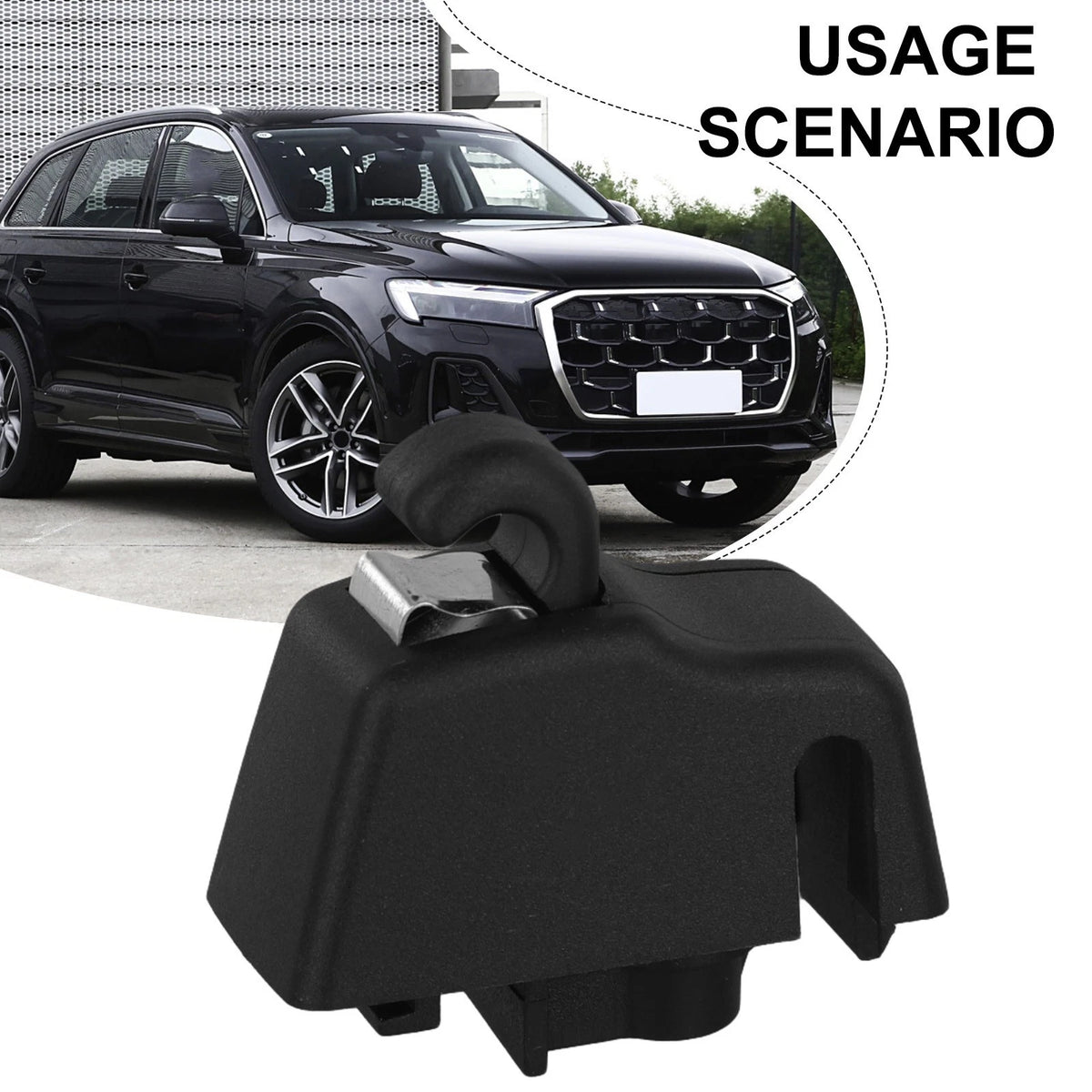 Premium Black Sun Visor Clip Hook Retainer for Cayenne (2011–2018)