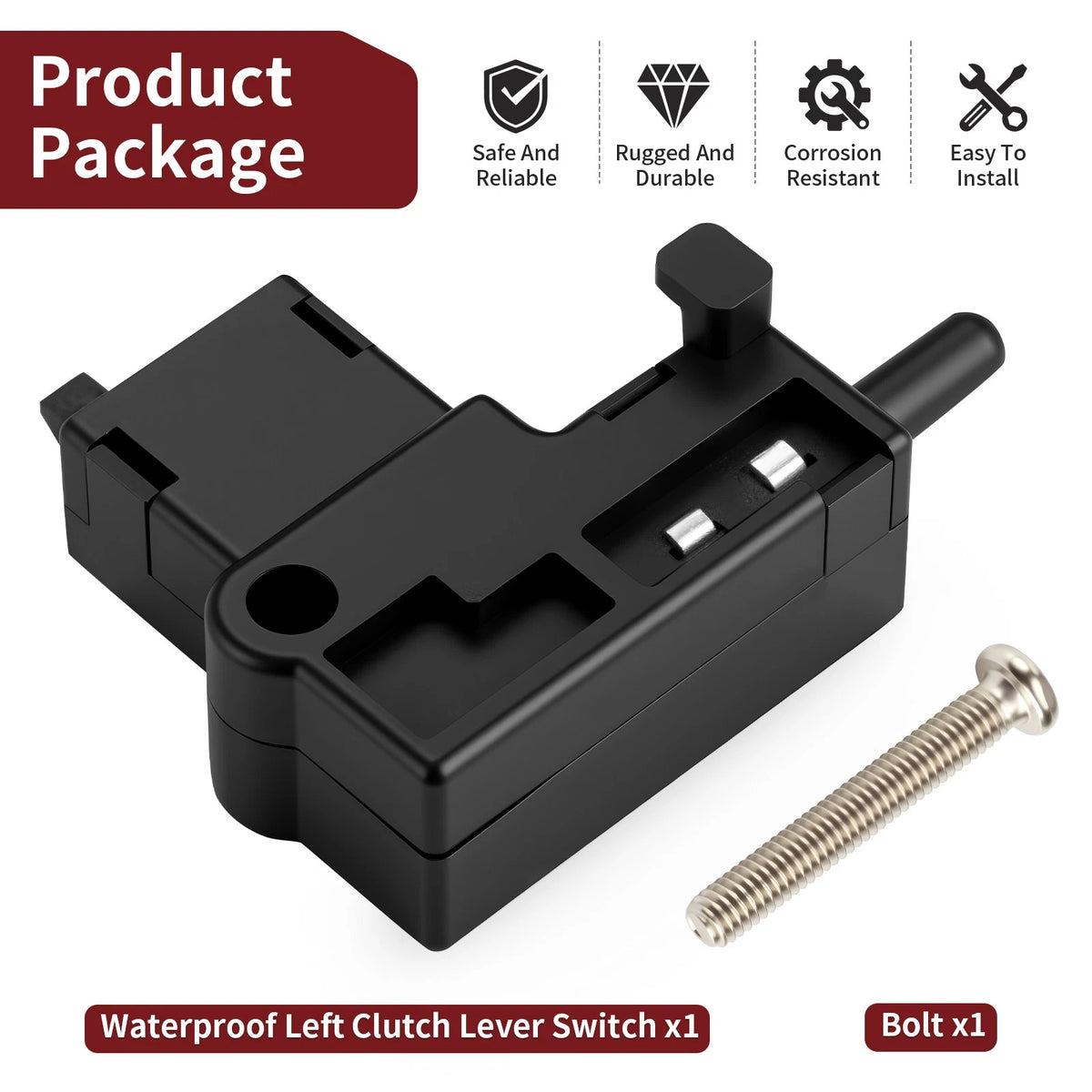Left Clutch Lever Switch & Bolt for Suzuki V-Strom 650 DL650 (2011–2024)