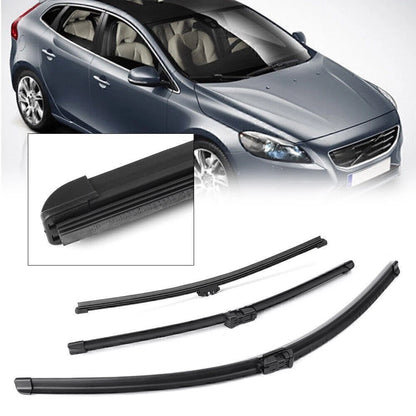 3X Front & Rear Window Wiper Blades for Volvo V40 (2012–2017)