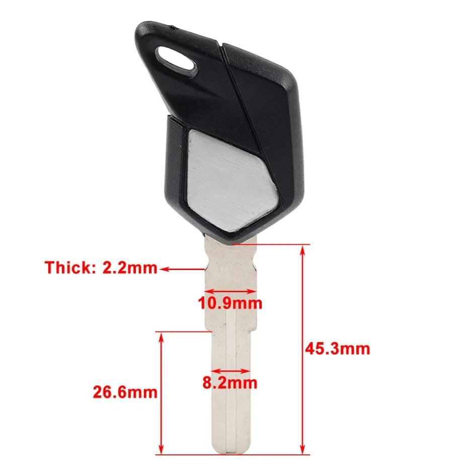 2Pcs Uncut Blade Blank Key for MV Agusta F4 1000 Brutale (2000–2023)