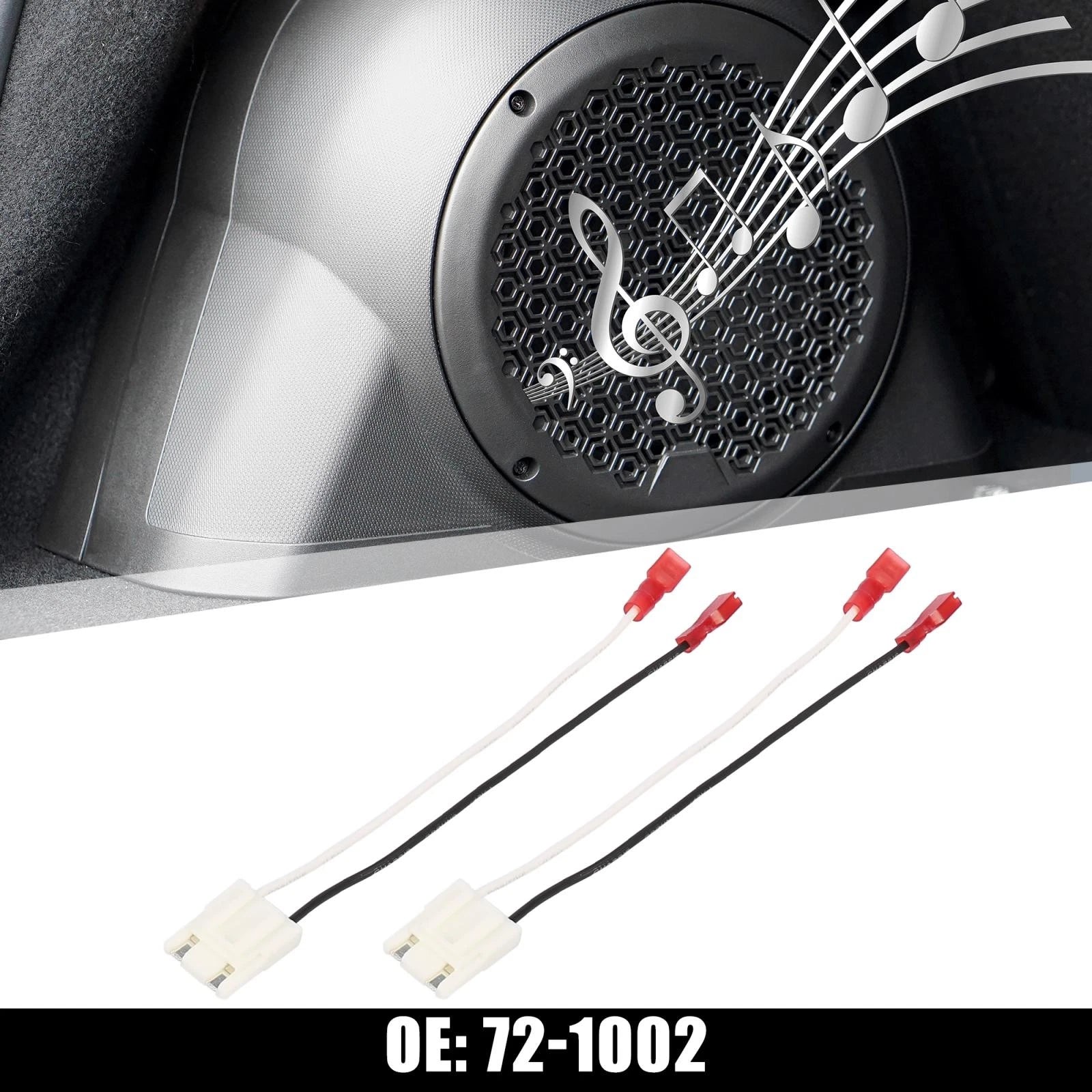 2pcs Speaker Connector Harness Adapter Replacement for Jeep Dodge 1984–2002