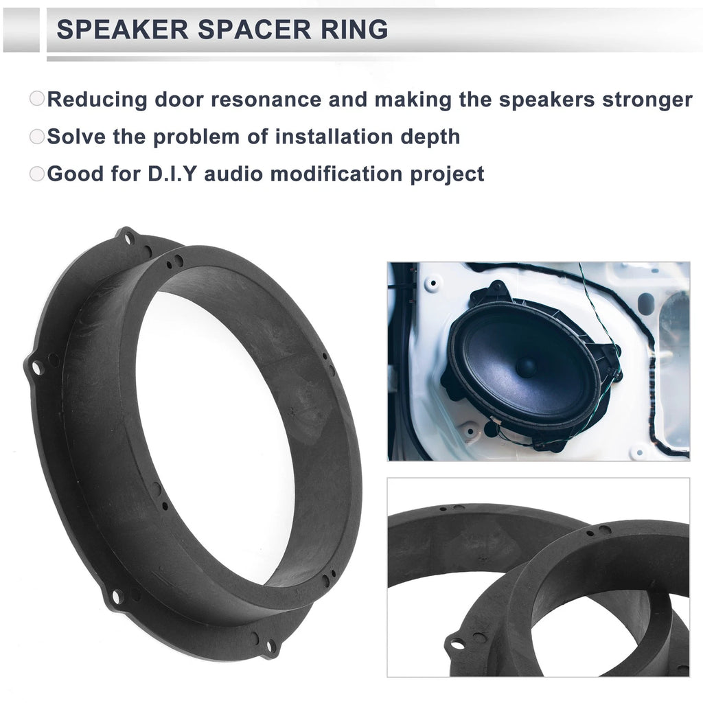 2X Speaker Spacer Ring for Audi A4 (2009) 6.5"