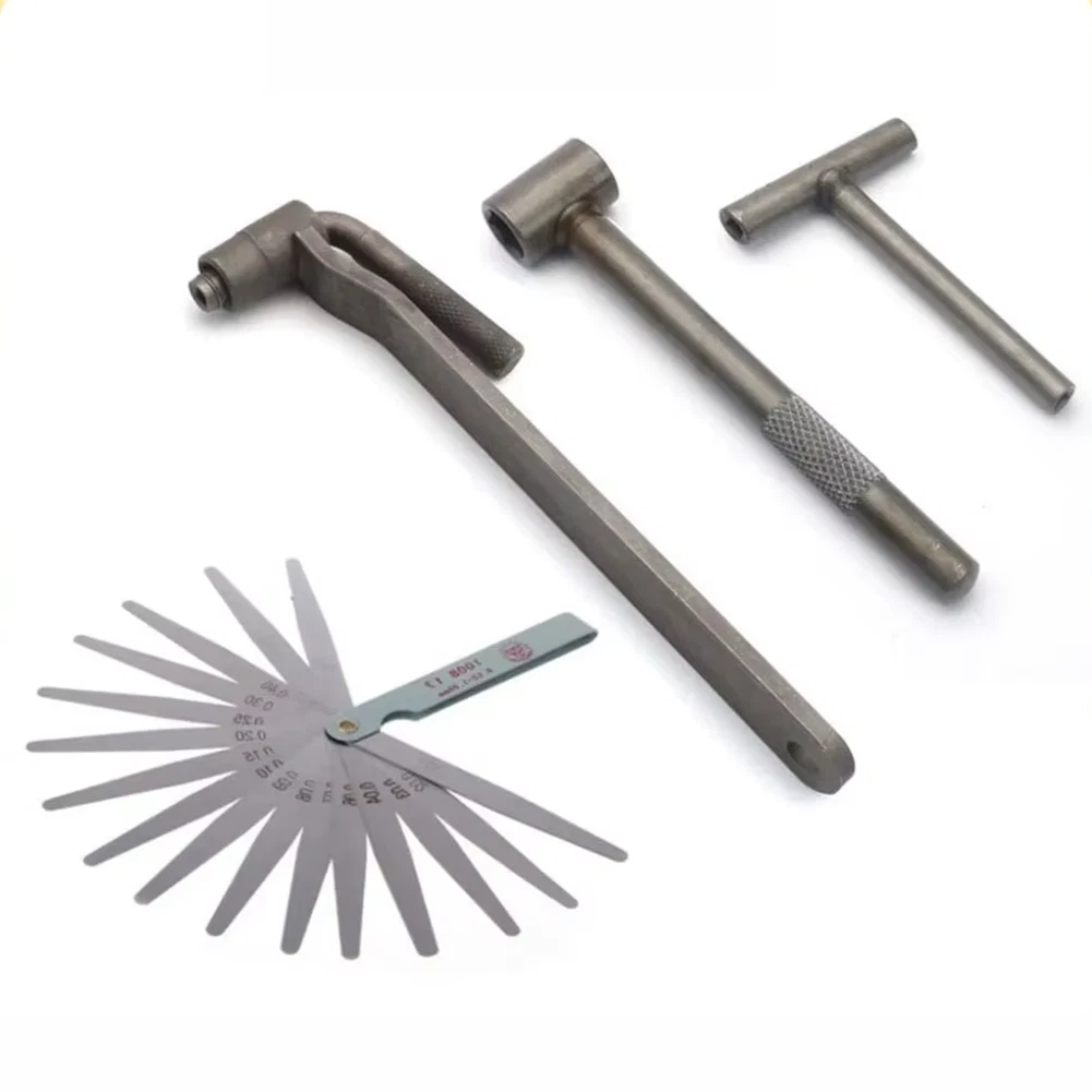 3 Wrench Motorcycle Valve Adjustment Tool Set - Stainless Steel Feeler
