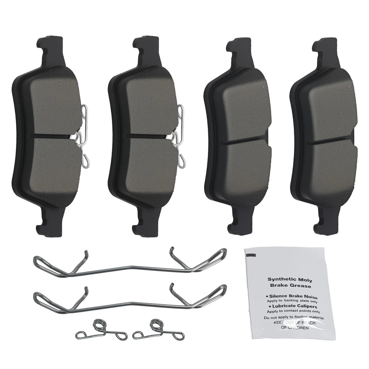 4X Rear Ceramic Brake Pads Set for Ford Transit Connect (2014–2023), Focus (2012–2018)