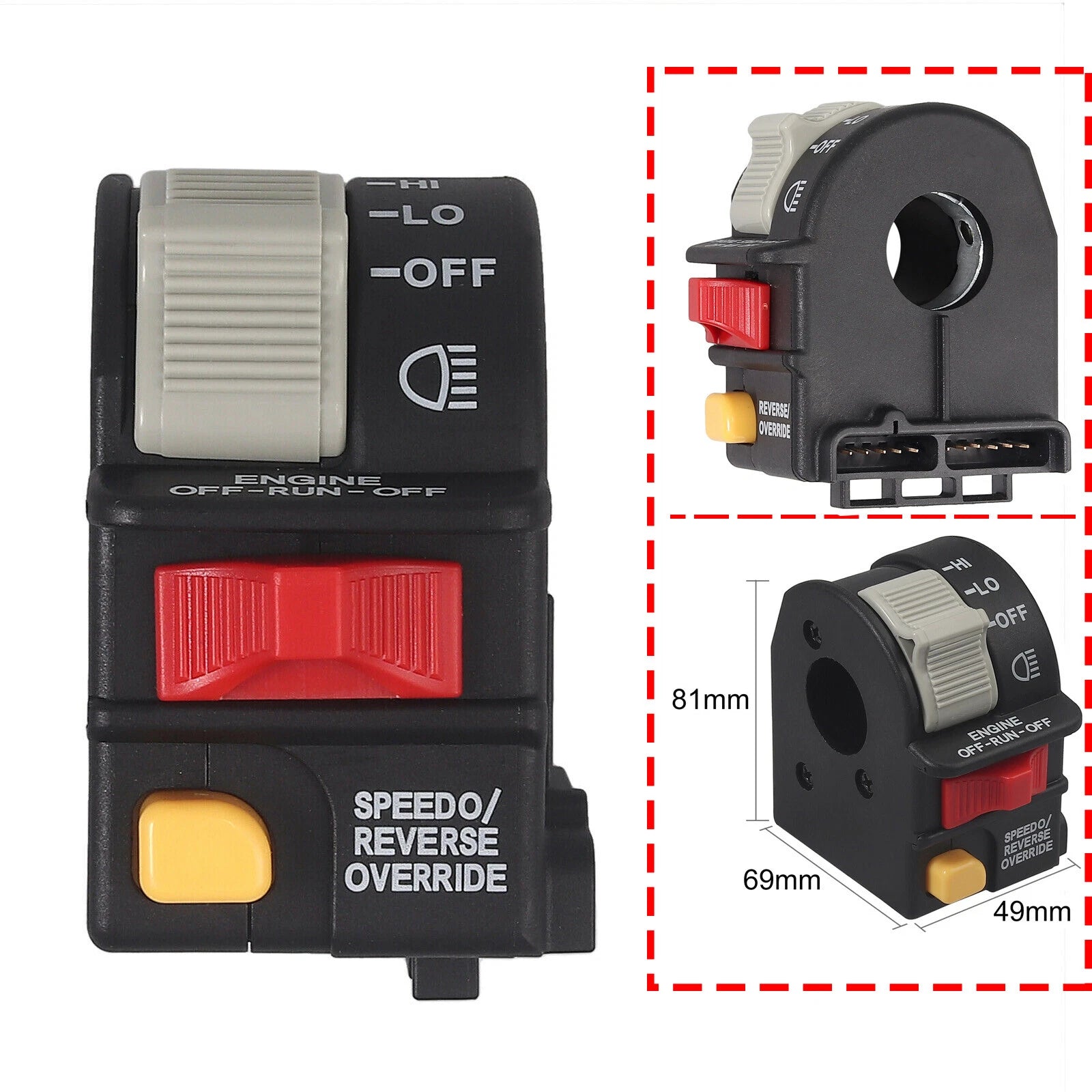 Left Handlebar Hi/Lo Beam Light Switch for Polaris (4010592)