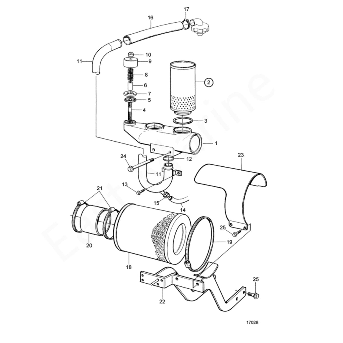 Air Filter Insert 3838952 3827167 for Volvo Penta TAMD73 TAMD74 TAMD75 TAMD71