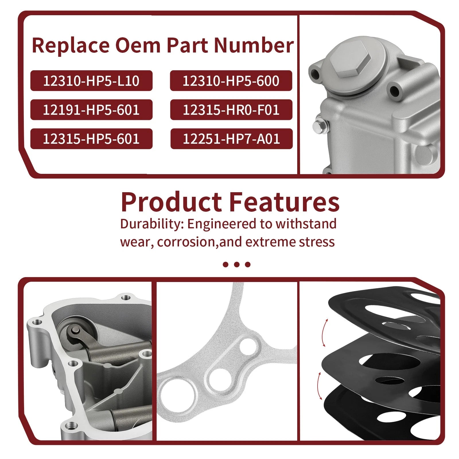 Cylinder Head Cover and Gaskets for Honda Rancher 420 TRX420FPA (2009–2014)