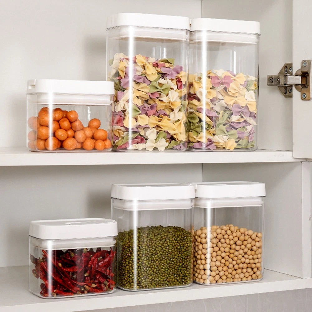 Clear Food Storage Container with Airtight Seal for Pantry Organization