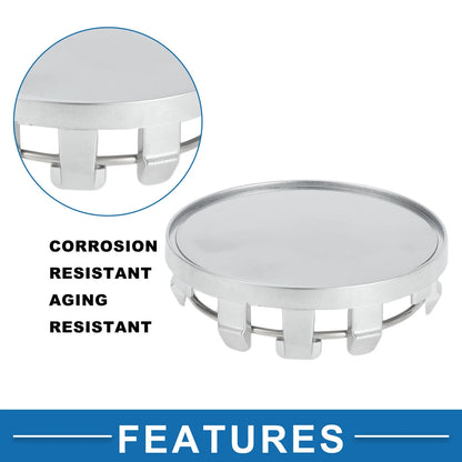 59mm Wheel Center Hub Cap for Universal Fit (Durable Silver Tone)