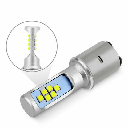 2X BA20D 12V LED Headlight Bulb for Motorcycle (Hi/Low Beam)