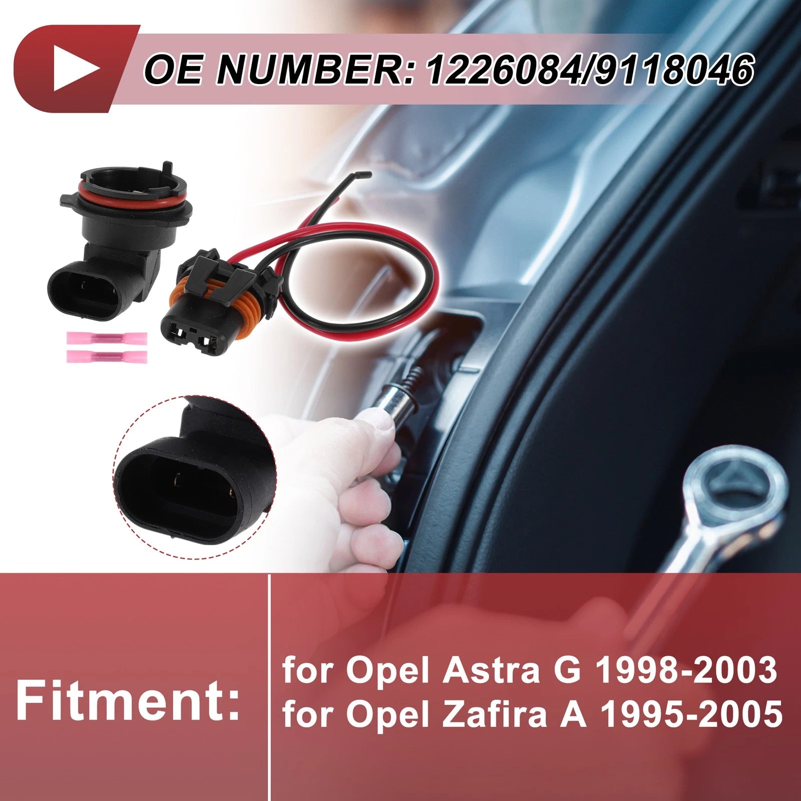 Headlight Light Socket Wiring for Opel Astra G (1998–2003) No. 1226084