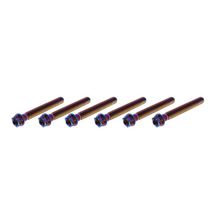 6X M8x55mm Titanium Torx Head Flange Screws for Motorcycle