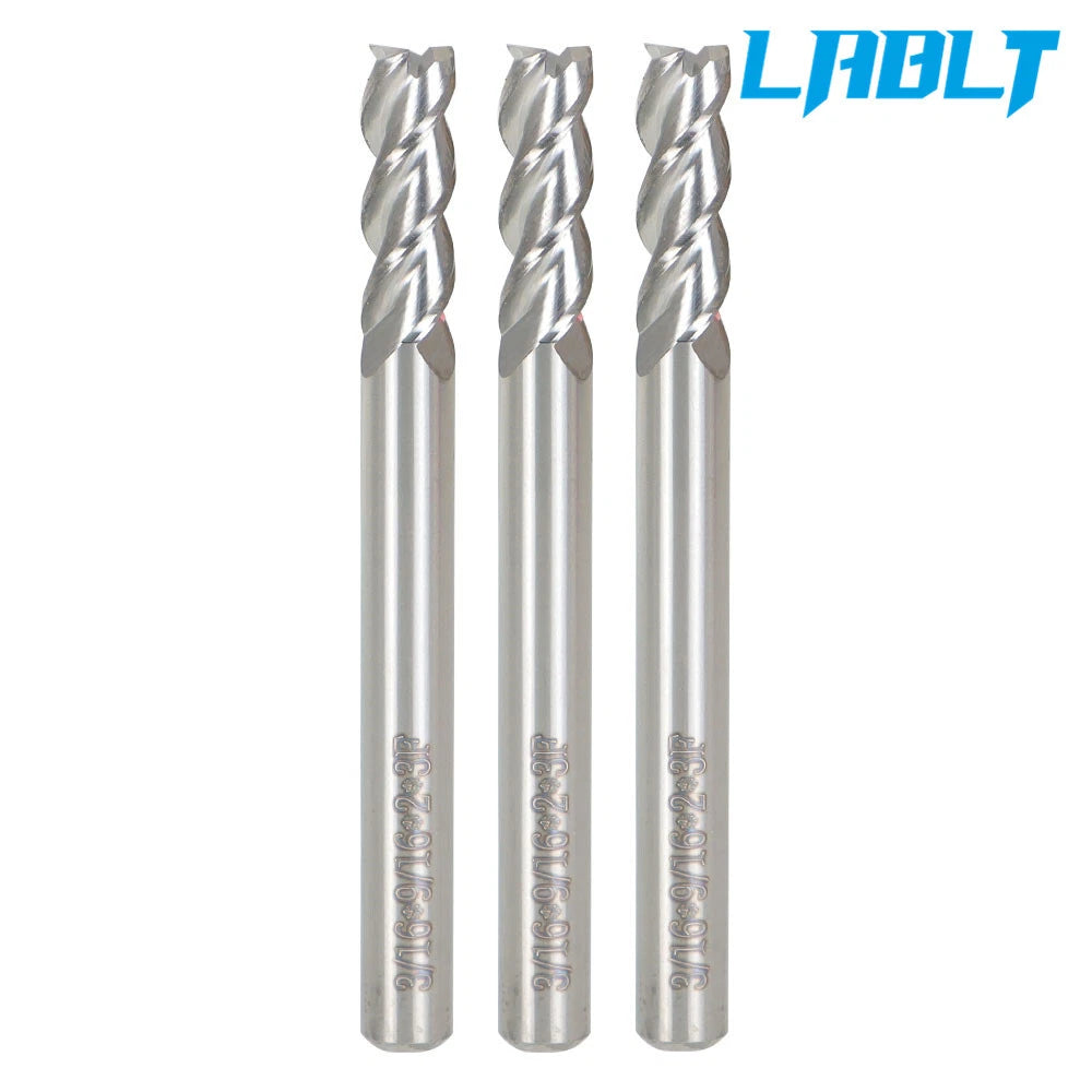 3X 3/16" 3 Flute Regular Carbide End Mill - 9/16" LOC, 2" Overall Length