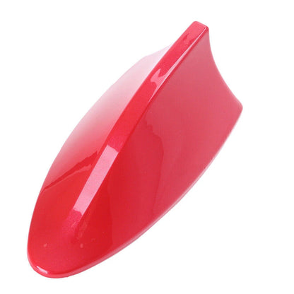 Shark Fin Roof Antenna for Universal Vehicles (FM/AM, Red)