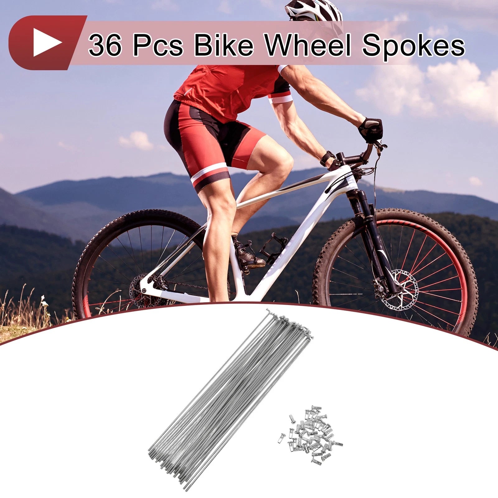 Bicycle Spokes 263mm Steel Galvanized 45mm for 12G Wheel (2000–2000)