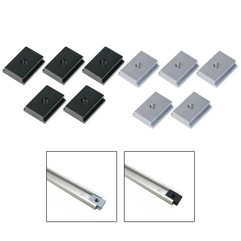 5pcs T Track Slider Fixtures for Woodworking Tool with M6 Threaded