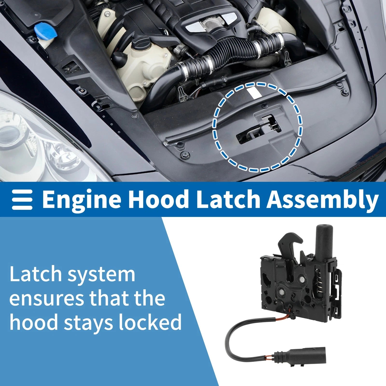 Hood Latch Assembly OEM Replacement for Audi A6 (2012–2018)