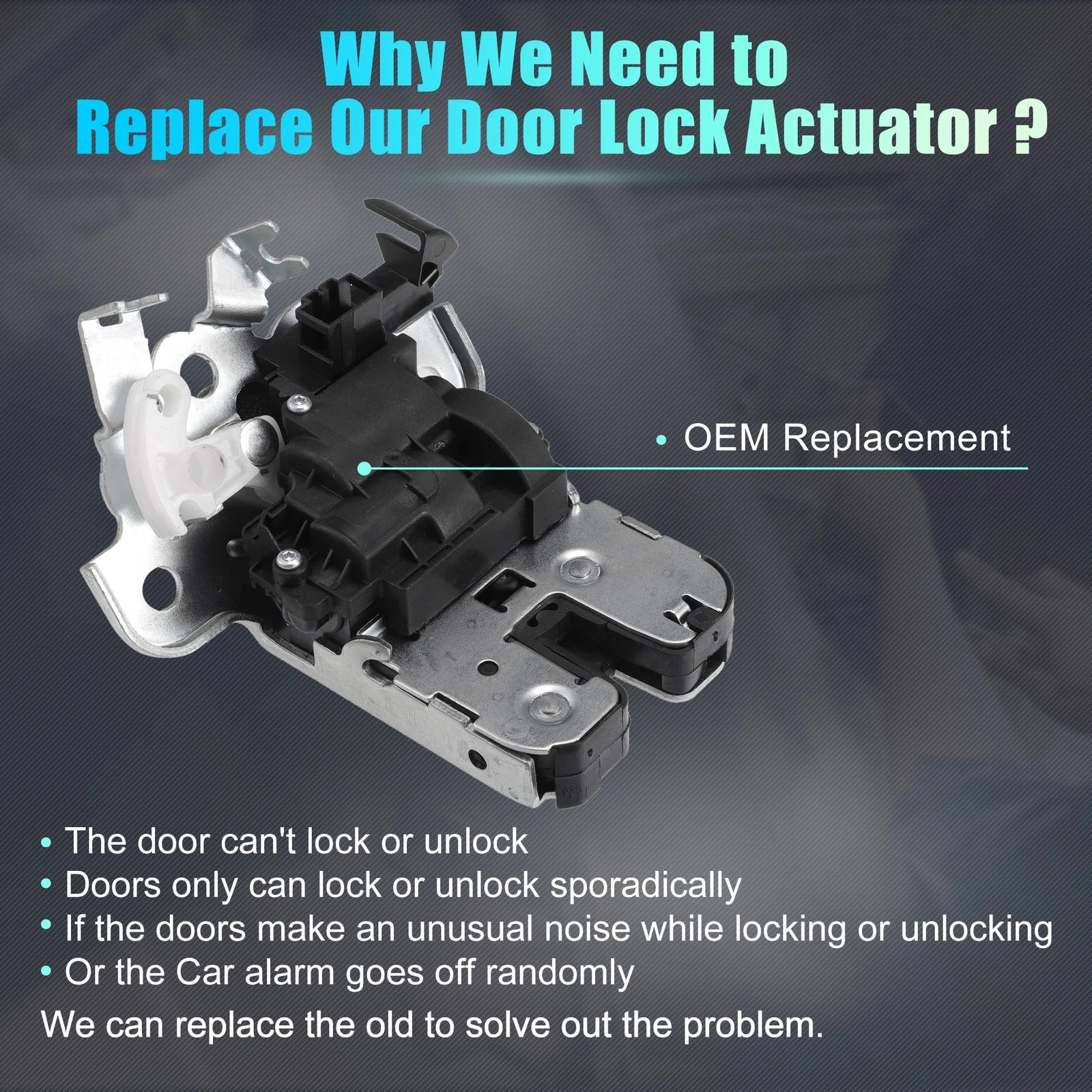 Liftgate Door Lock Actuator Rear Replacement for Audi A4 A6 (2009–2012)