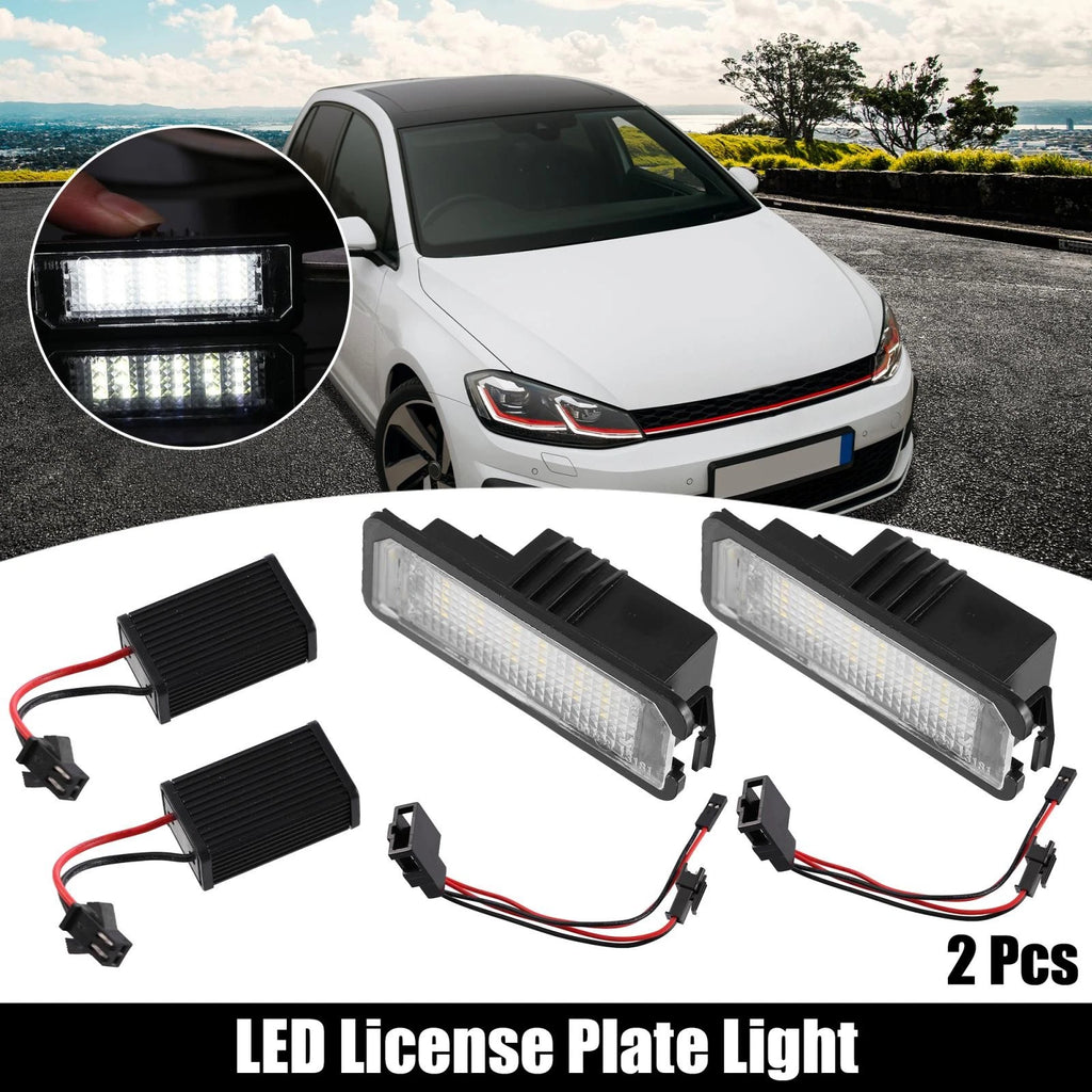 2pcs LED License Plate Light White Replacement for Volkswagen Golf Passat CC (2011–2018)