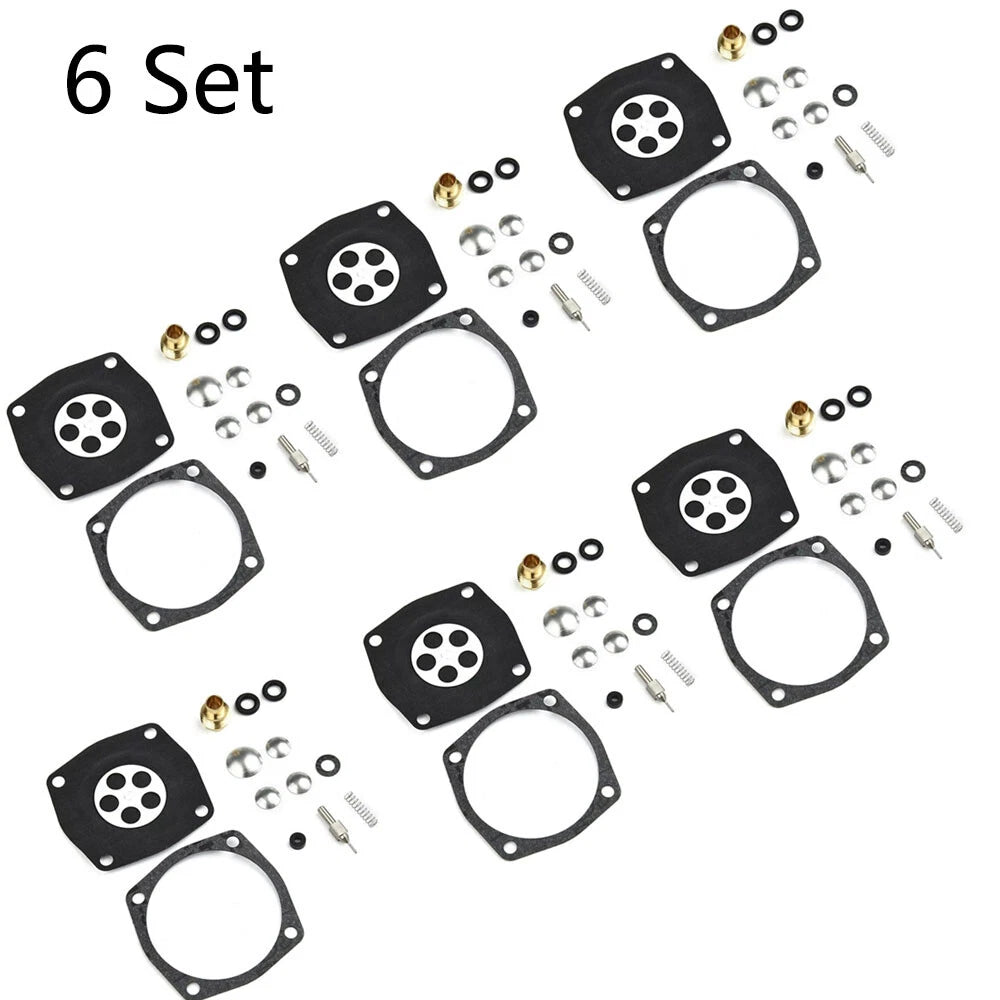 Set of 6 Carburetor Carb Kits for Tecumseh Lawn Mowers (630978, 630932)