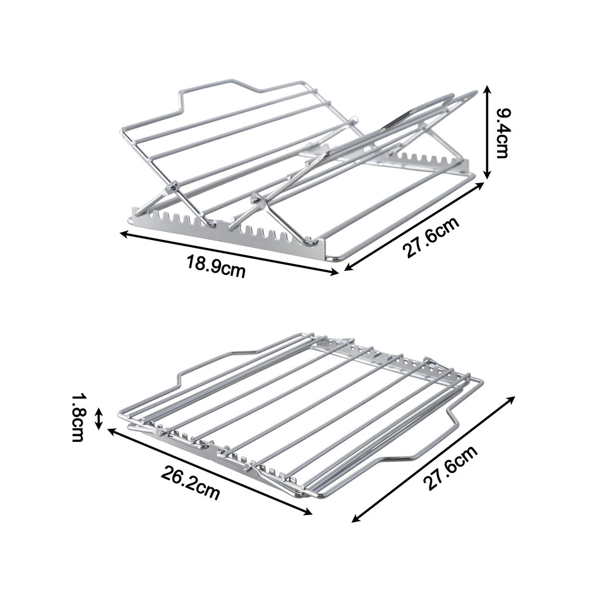 Adjustable Roast Rack for Campsite Cooking (Stainless Steel)