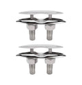 8" Pull Up Deck Cleat Pair for Boat (Flush Mount, Stainless Steel)