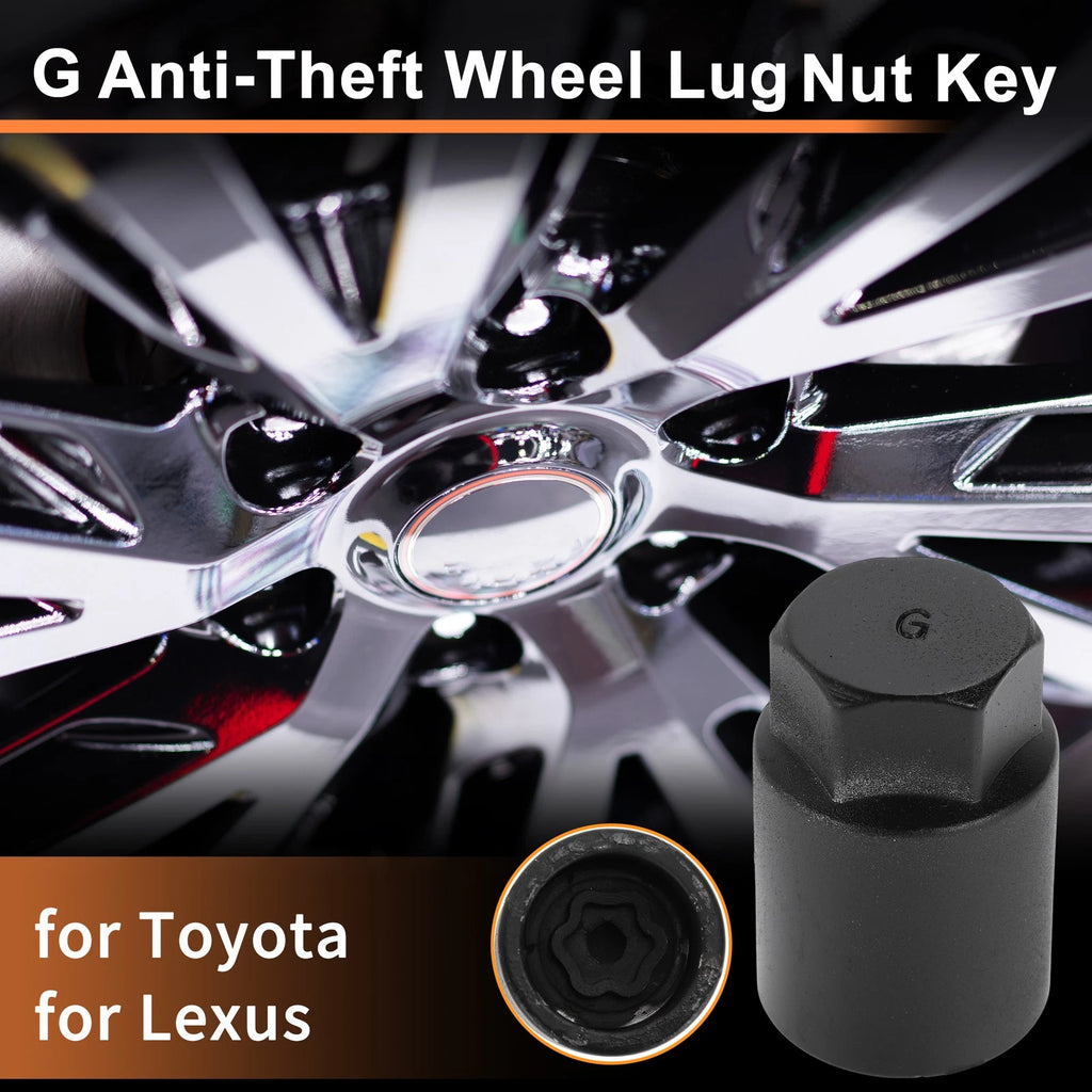 G Wheel Lock Lug Nut for Toyota Lexus Key Removal Socket (OEM Replacement)