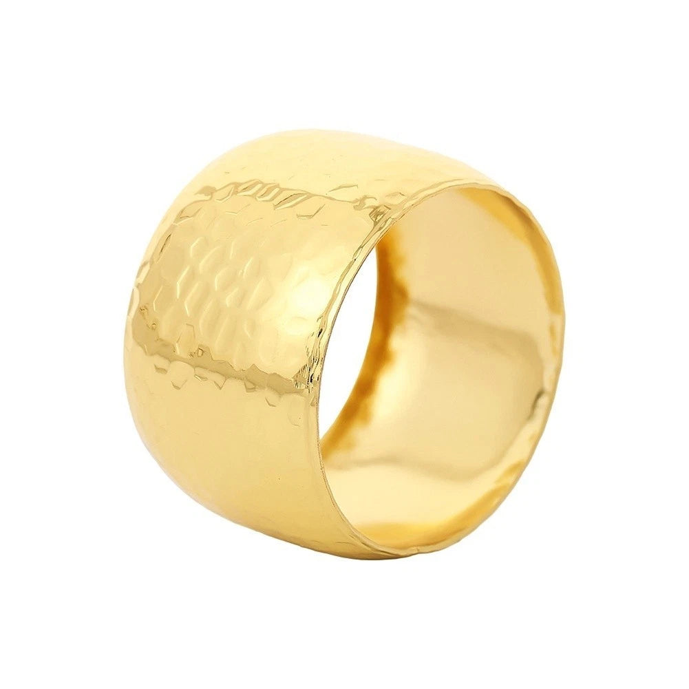 Set of 12 Metal Napkin Rings for Honeycomb Pattern