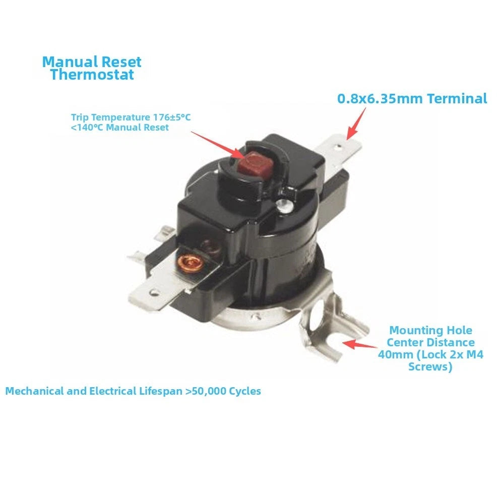 KSD302 Manual Reset Thermostat for Electric Stove