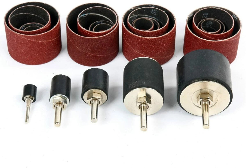 25 Pc Sanding Round Drum Set for Woodworking Drill Press Sander