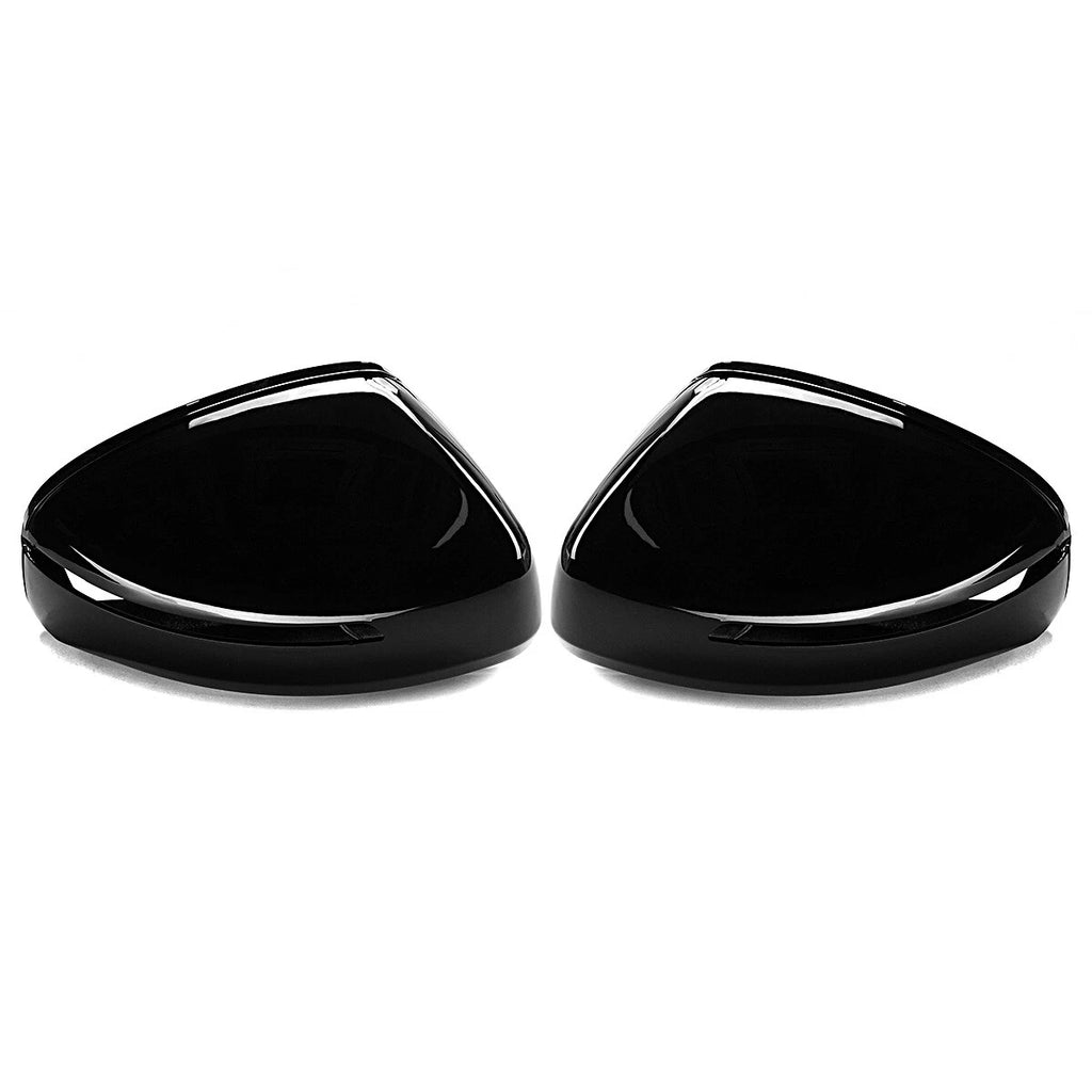 Set of 2 Rear View Side Mirror Cover Caps for Audi TT TTRS R8 (2007–2014) Gloss Black